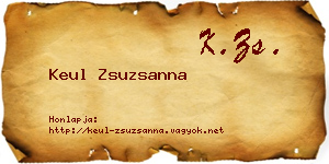 Keul Zsuzsanna névjegykártya